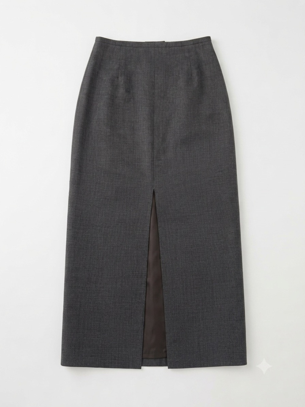 Ann Taylor Gray 100% Wool Long Front Slit Maxi Skirt Size 2 Business Formal